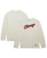 Фото #1 товара Men's Cream Chicago Bulls Hardwood Classics Vintage-like Long Sleeve T-Shirt