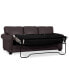 Фото #14 товара Orid 84" Queen Leather Roll Arm Sleeper, Created for Macy's