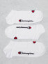 Фото #7 товара Champion 3 pack trainer socks in white
