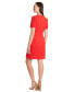 Фото #2 товара Women's Belted Puff-Sleeve Tulip-Hem Dress