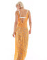 Фото #4 товара Labelrail x Olivia Grace Herring plunge front lace maxi dress in orange