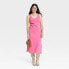 Фото #2 товара Women's Midi Slip Dress - Universal Thread Pink S