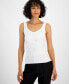 Фото #1 товара Women's Embroidered Sweetheart-Neck Tank Top Sweater