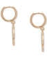 ფოტო #5 პროდუქტის Gold-Tone White Mushroom Charm Hoop Earrings