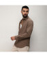 Men's Tan Brown Stripe-Creased Shirt