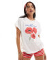 Фото #1 товара Mango flower print t-shirt in white