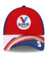 Фото #3 товара Men's Red and Navy Kyle Larson 9FORTY Valvoline Visor Streak Snapback Adjustable Hat
