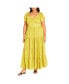 Фото #1 товара Plus Size Ariella Flutter Sleeves Tier Maxi Dress