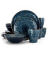 Deep Sea Mozaic Luxurious Dinnerware with Complete Set of 16 Pieces