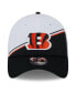 Фото #6 товара Головной убор New Era мужской White, Black Cincinnati Bengals 2023 Sideline 39THIRTY Flex Hat