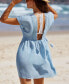 Фото #2 товара Women's Plunging Mini Cover-Up Dress