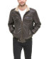 Men's Sherpa Lined Faux Leather Aviator Bomber