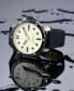 Men's Minimal Sport Automatic Black Silicone Strap Watch 45mm