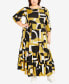 Фото #1 товара Plus Size Gia Print Maxi Dress
