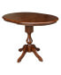 36" Round Top Pedestal Table with 12" Leaf