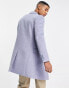 Фото #2 товара Gianni Feraud wool blend longline coat in blue