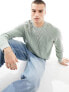 Фото #1 товара Abercrombie & Fitch heavyweight crew neck jumper in green