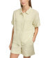 ფოტო #3 პროდუქტის Women's Short-Sleeve Gauze Button-Front Camp Shirt