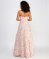 Фото #2 товара Juniors' Strapless All Over Embroidery and Sequin Gown