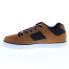 DC Pure 300660-KBO Mens Brown Leather Lace Up Skate Inspired Sneakers Shoes