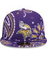 Фото #4 товара Men's Purple Minnesota Vikings Paisley 59Fifty Fitted Hat