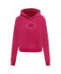 Women's Pink San Francisco 49ers Triple Pink Cropped Fleece Pullover Hoodie