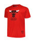 Men's Red Distressed Chicago Bulls Big and Tall Hardwood Classics Vintage-Like Logo T-shirt