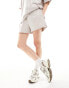 Фото #1 товара New Balance Linear Heritage french terry shorts in moonrock grey