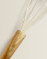 Silicone and wood whisk