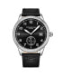 ფოტო #1 პროდუქტის Men's Aviator Black Leather , Black Dial , 51mm Round Watch