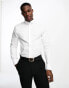 ASOS DESIGN easy iron regular formal dress shirt in textured oxford fabric