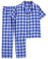 Фото #2 товара Kid 2-Piece Gingham Coat Style Pajamas 6