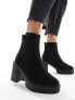 ASOS DESIGN Elma heeled chunky chelsea boots in black