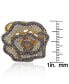 ფოტო #3 პროდუქტის Suzy Levian Sterling Silver Cubic Zirconia Pave Flower Ring