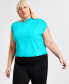 Trendy Plus Size Short-Sleeve Blouson Tee, Created for Macy's