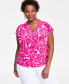 ფოტო #1 პროდუქტის Plus Size Printed Lace-Up-Neck Top, Created for Macy's