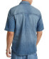 Фото #2 товара Men's Straight-Fit Slanted Double-Pocket Denim Button-Down Shirt