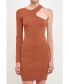 ფოტო #1 პროდუქტის Women's Cut Out One Sleeve Knit Dress