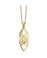Фото #1 товара Chisel yellow IP-plated Twisted Pendant Cable Chain Necklace
