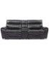 Фото #3 товара CLOSEOUT! Hutchenson 3-Pc. Leather Sectional with 2 Power Recliners, Power Headrests, and Console