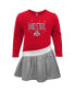 ფოტო #3 პროდუქტის Toddler Girls Scarlet Ohio State Buckeyes Heart to Heart French Terry Dress