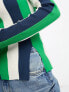 Фото #3 товара & Other Stories knitted jumper in blue and green stripe