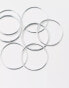 Weekday delicate ring 7-pack in silver