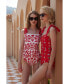 Фото #8 товара Women's Red Coral Reversible One-Piece Swimsuit