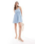 Nobody's Child Dolly pinnie dress in denim BLAU, 36 - фото #3