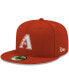 Фото #2 товара Men's Red Arizona Diamondbacks Logo White 59FIFTY Fitted Hat