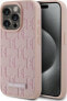 Фото #1 товара Karl Lagerfeld Karl Lagerfeld KLHMP15LPKHPORPP iPhone 15 Pro 6.1" hardcase różowy/pink Leather Monogram Metal Logo