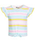ფოტო #1 პროდუქტის Little Girls Rainbow Striped Front-Knot T-Shirt, Created for Macy's