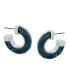 ფოტო #2 პროდუქტის Faux Stone Stone Hoop Earrings