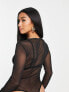 Фото #2 товара ASOS DESIGN Petite mesh bodysuit in black